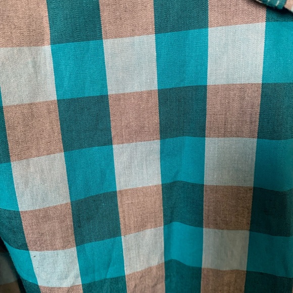 JF J. Ferrar Men’s Button Down Shirt Blue/Gray plaid Long Sleeve S Slim 14-141/2 - Picture 4 of 8